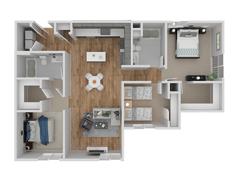 Hub Apartments | Folsom CA |Floorplan | 1255 C11